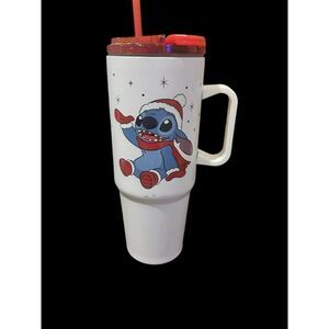 Disney Stich large stainless Christmas Santa tumbler